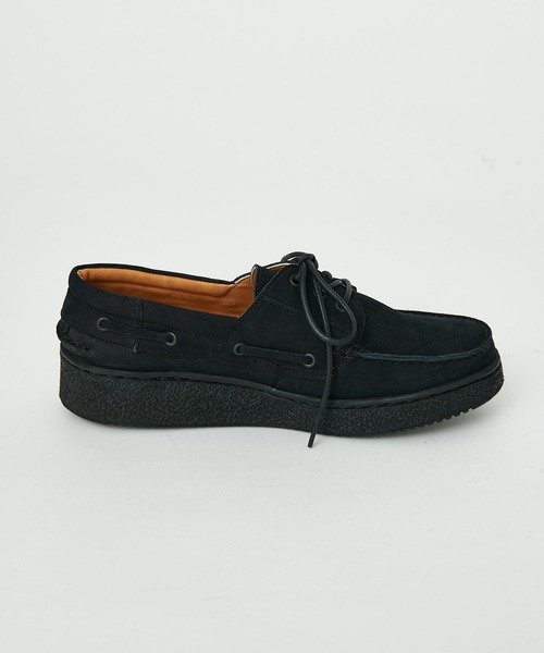 MANEBU（マネブ）の「【MANEBU/マネブ】別注 3eyes Moccasins/スニーカーソールスウェードモカシン（モカシン/デッキシューズ・メンズ・ブラック・26cm/27cm/28cm）」の7枚目の写真