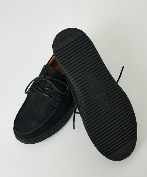 MANEBU（マネブ）の「【MANEBU/マネブ】別注 3eyes Moccasins/スニーカーソールスウェードモカシン（モカシン/デッキシューズ・メンズ・ブラック・26cm/27cm/28cm）」の9枚目の写真
