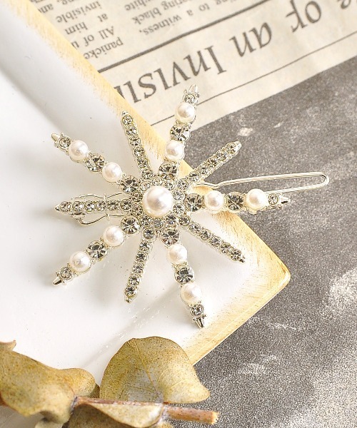 セール Resonance キラキラ 雪の結晶 パール ヘアピン ヘアピン Tone Select Goods トーンセレクトグッズ のファッション通販 Zozotown