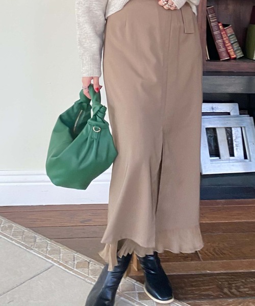 archives（アルシーヴ）の「ノットハンドルバッグ（ハンドバッグ・レディース・アイボリー/ブラック/グリーン・FREE）」の6枚目の写真