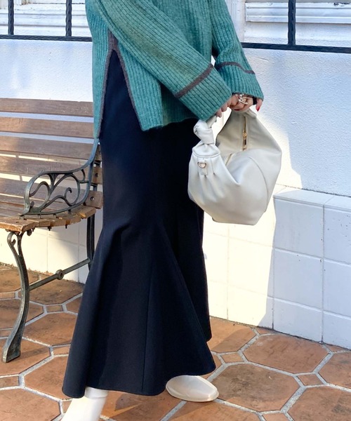 archives（アルシーヴ）の「ノットハンドルバッグ（ハンドバッグ・レディース・アイボリー/ブラック/グリーン・FREE）」の12枚目の写真