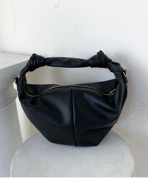 archives（アルシーヴ）の「ノットハンドルバッグ（ハンドバッグ・レディース・アイボリー/ブラック/グリーン・FREE）」の16枚目の写真