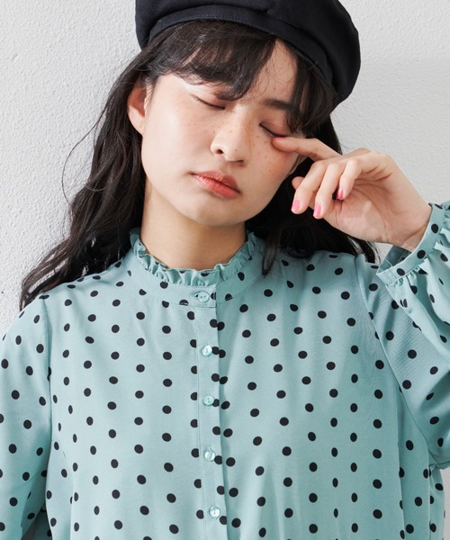 メルロー カラフルワンピース MERLOT（メルロー）の「カラフルドットティアードワンピース