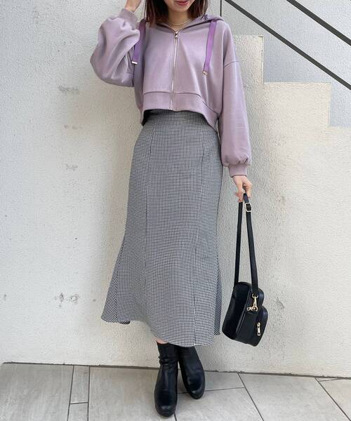 MAJESTIC LEGON（マジェスティックレゴン）の「フローラルカラーパーカー（パーカー・レディース・グレー/ブルー/ライトグリーン/アイボリー/ラベンダー/ピンクベージュ/ブラック・MEDIUM）」の8枚目の写真