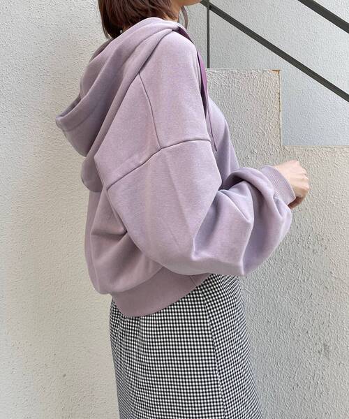 MAJESTIC LEGON（マジェスティックレゴン）の「フローラルカラーパーカー（パーカー・レディース・グレー/ブルー/ライトグリーン/アイボリー/ラベンダー/ピンクベージュ/ブラック・MEDIUM）」の14枚目の写真