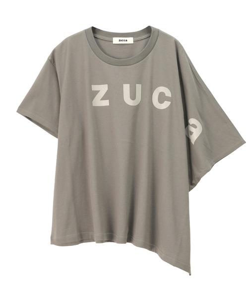 ZUCCa（ズッカ）の「アシメロゴT/Tシャツ（Tシャツ/カットソー
