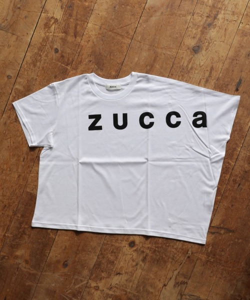 zucca ズッカ アシンメトリー カットソー Tシャツ ZUCCa（ズッカ）の「アシメロゴT/Tシャツ（Tシャツ/カットソー）」 - WEAR
