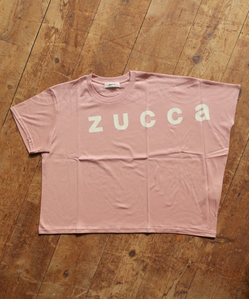レディースzuccaズッカ　ドッキングシャツカットソー　アシメトリー　サイズM ZUCCa（ズッカ）の「アシメロゴT/Tシャツ（Tシャツ/カットソー