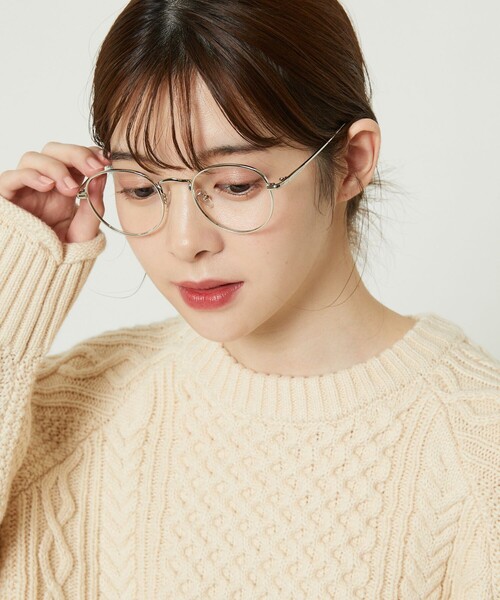 FREAK'S STORE(フリークスストア)の「ブルーライトカットメタル(伊達眼鏡)(メガネ・レディース・シルバー/ゴールド・ONE SIZE)」の2枚目の写真