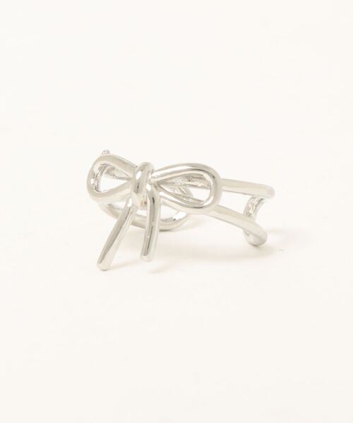 Fun & Daily(ファンアンドデイリー)の「F&D : Tiny Ribbon earcuff(イヤーカフ・レディース・シルバー・FREE)」の3枚目の写真