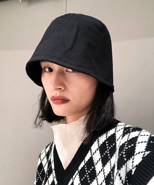 MANGROVE（マングローブ）の「リネンライクメトロハット（ハット・レディース・ホワイト/ブラック/グレー・FREE）」の3枚目の写真