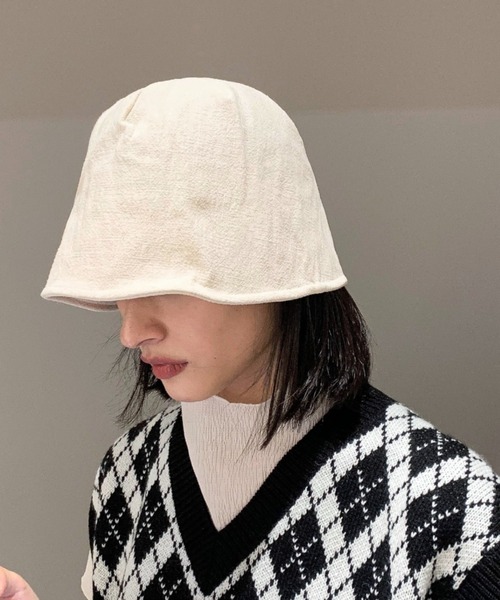 MANGROVE（マングローブ）の「リネンライクメトロハット（ハット・レディース・ホワイト/ブラック/グレー・FREE）」の9枚目の写真