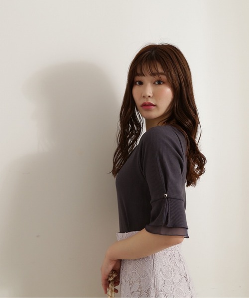 PROPORTION BODY DRESSING(プロポーションボディドレッシング)の「ハートカットシアーリブテレコ / 1212160304(Tシャツ/カットソー・レディース・ダークグレー/グレー/オフホワイト・SMALL/MEDIUM)」の17枚目の写真