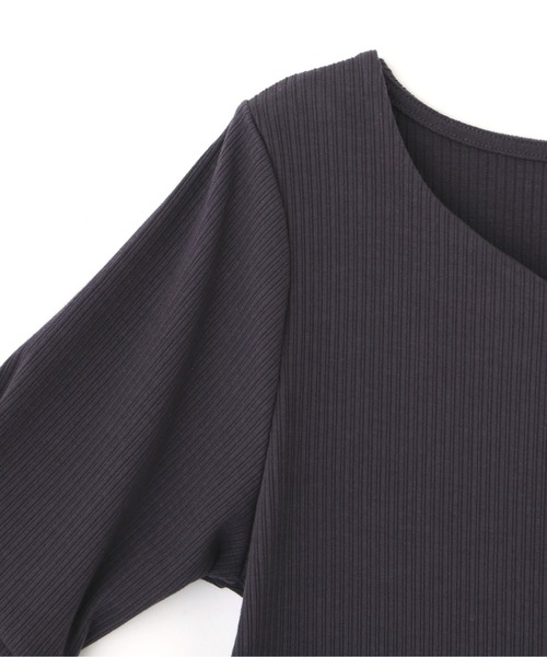 PROPORTION BODY DRESSING(プロポーションボディドレッシング)の「ハートカットシアーリブテレコ / 1212160304(Tシャツ/カットソー・レディース・ダークグレー/グレー/オフホワイト・SMALL/MEDIUM)」の6枚目の写真