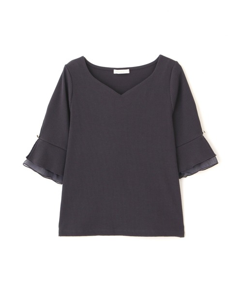 PROPORTION BODY DRESSING(プロポーションボディドレッシング)の「ハートカットシアーリブテレコ / 1212160304(Tシャツ/カットソー・レディース・ダークグレー/グレー/オフホワイト・SMALL/MEDIUM)」の9枚目の写真