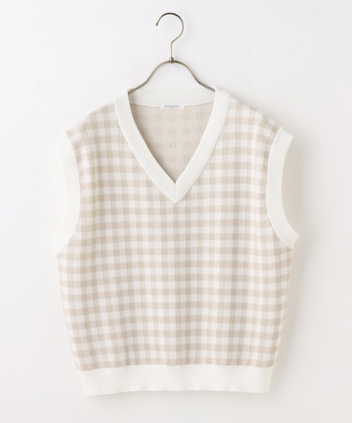 Honeys（ハニーズ）の「総柄ニットベスト（ベスト）」 - WEAR