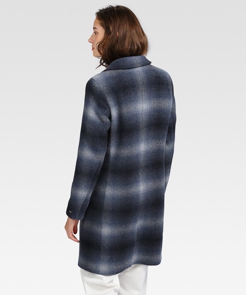 TOMMY HILFIGER（トミーヒルフィガー）の「シャドーチェックチェスターコート（チェスターコート・レディース・ネイビー/イエロー・32inch/34inch/36inch）」の4枚目の写真