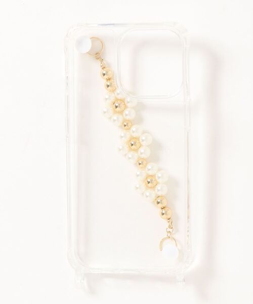 Me%(ミィパーセント)の「【iPhone13Pro対応】オハナハンドルフック13pro(スマホケース/カバー・レディース・ホワイト/ブラック・FREE)」の3枚目の写真