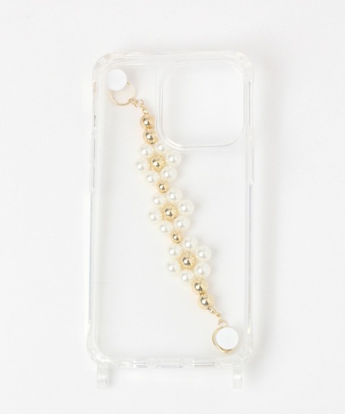 Me%(ミィパーセント)の「【iPhone13Pro対応】オハナハンドルフック13pro(スマホケース/カバー・レディース・ホワイト/ブラック・FREE)」の5枚目の写真