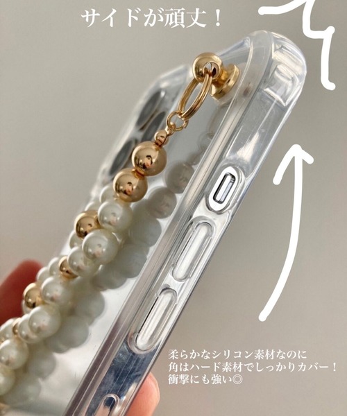 Me%(ミィパーセント)の「【iPhone13Pro対応】オハナハンドルフック13pro(スマホケース/カバー・レディース・ホワイト/ブラック・FREE)」の21枚目の写真