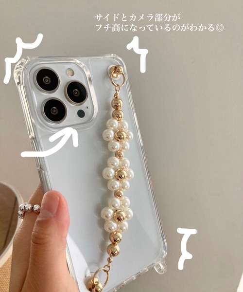 Me%(ミィパーセント)の「【iPhone13Pro対応】オハナハンドルフック13pro(スマホケース/カバー・レディース・ホワイト/ブラック・FREE)」の22枚目の写真