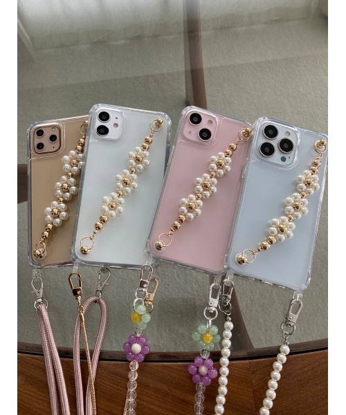 Me%(ミィパーセント)の「【iPhone13Pro対応】オハナハンドルフック13pro(スマホケース/カバー・レディース・ホワイト/ブラック・FREE)」の13枚目の写真