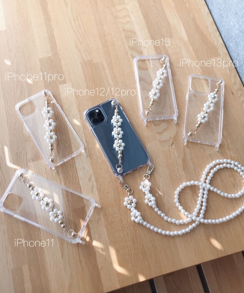 Me%(ミィパーセント)の「【iPhone13Pro対応】オハナハンドルフック13pro(スマホケース/カバー・レディース・ホワイト/ブラック・FREE)」の15枚目の写真