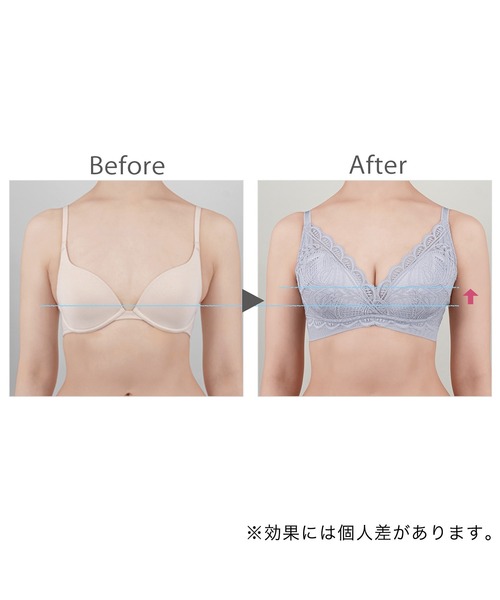 BRADELIS NEWYORK(ブラデリスニューヨーク)の「ブラデリス WithMe ハートカップブラ22S1 補整下着 補正下着 ノンワイヤー(ブラジャー・レディース・ブルー/グリーン/オレンジ系その他・LL/L/3L/M/S)」の9枚目の写真