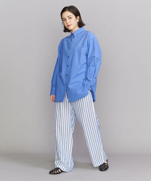 BEAUTY&YOUTH UNITED ARROWS（ビューティーアンドユースユナイテッドアローズ）の「BY ストライプ イージーパンツ -ウォッシャブル-（その他パンツ・レディース・ライトブルー/ブラック/ネイビー・S/M）」の21枚目の写真