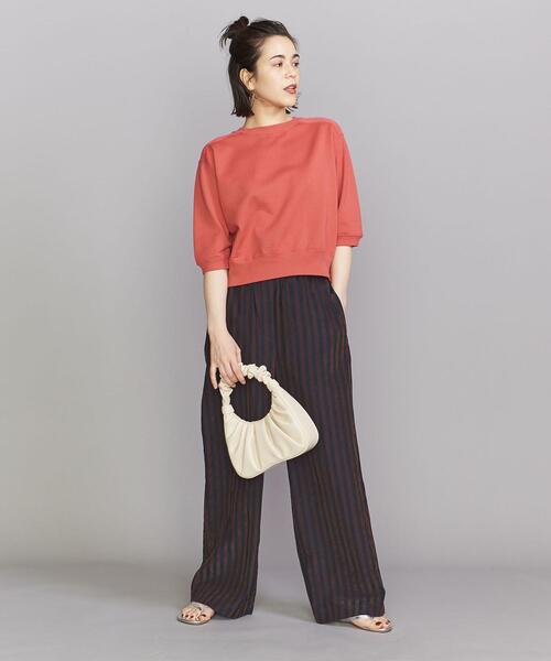 BEAUTY&YOUTH UNITED ARROWS（ビューティーアンドユースユナイテッドアローズ）の「BY ストライプ イージーパンツ -ウォッシャブル-（その他パンツ・レディース・ライトブルー/ブラック/ネイビー・S/M）」の9枚目の写真