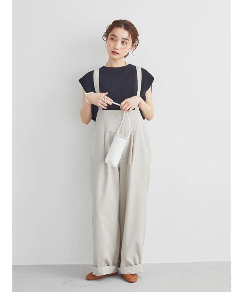 SETニットベスト+ギャザーシャツワンピース