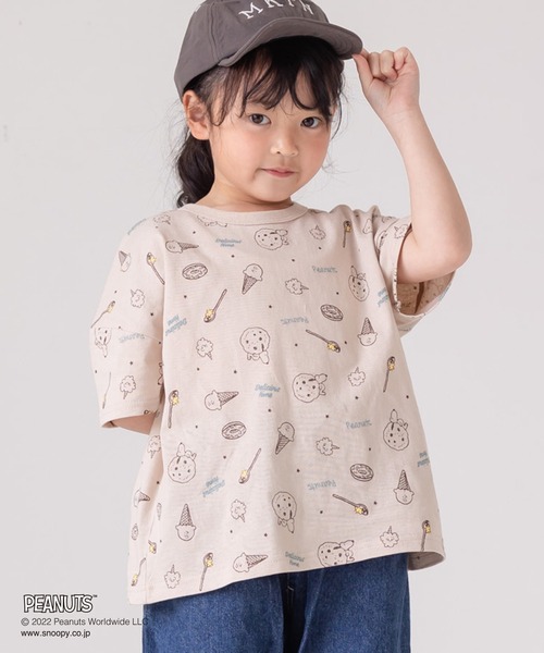 JAM & LINK(ジャムアンドリンク)の「PEANUTS / ピーナッツ スヌーピー ビッグシルエット半袖Tシャツ(Tシャツ/カットソー・キッズ・G/B/D/J/I/C/H/F/E/A・100cm/110cm/120cm/130cm/80cm/90cm)」の5枚目の写真