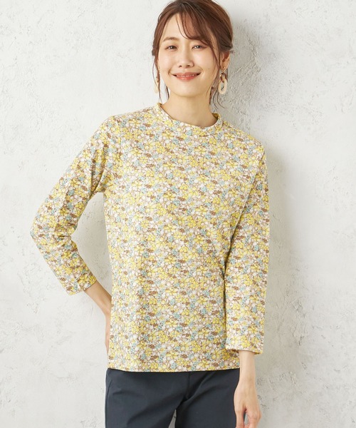 DECOY SINCE 1981（デコイシンスイチキュウハチイチ）の「オーガニックコットン花柄プリントプルオーバー（Tシャツ/カットソー・レディース・ピンク/ブルー/イエロー・L/LL/M）」の3枚目の写真
