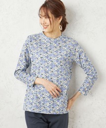 オーガニックコットン花柄プリントプルオーバー