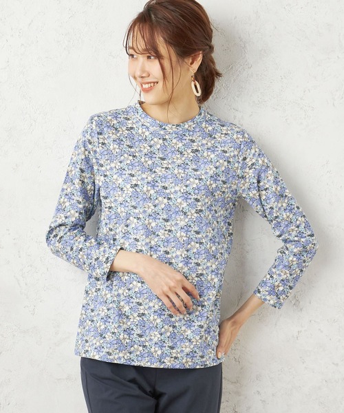 DECOY SINCE 1981（デコイシンスイチキュウハチイチ）の「オーガニックコットン花柄プリントプルオーバー（Tシャツ/カットソー・レディース・ピンク/ブルー/イエロー・L/LL/M）」の2枚目の写真
