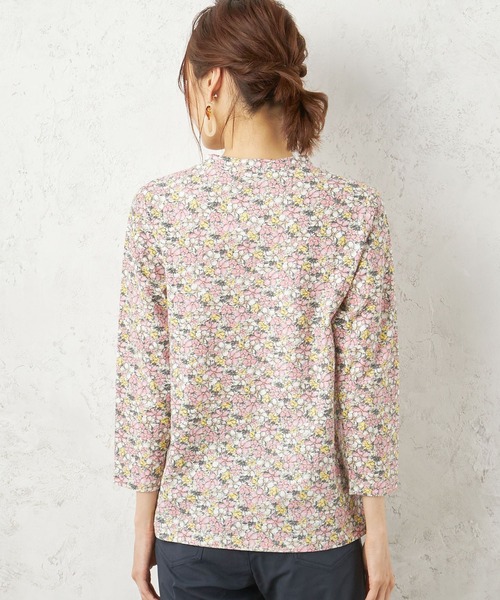 DECOY SINCE 1981（デコイシンスイチキュウハチイチ）の「オーガニックコットン花柄プリントプルオーバー（Tシャツ/カットソー・レディース・ピンク/ブルー/イエロー・L/LL/M）」の6枚目の写真