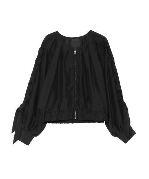 LAGUNAMOON(ラグナムーン)の「レースアップスリーブシアーブルゾン(ブルゾン・レディース・ホワイト/ブラック/アイボリー・FREE)」の3枚目の写真