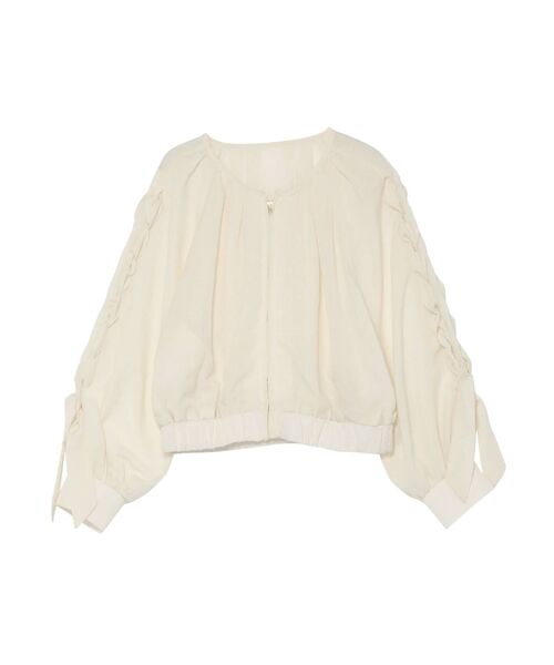 LAGUNAMOON(ラグナムーン)の「レースアップスリーブシアーブルゾン(ブルゾン・レディース・ホワイト/ブラック/アイボリー・FREE)」の4枚目の写真