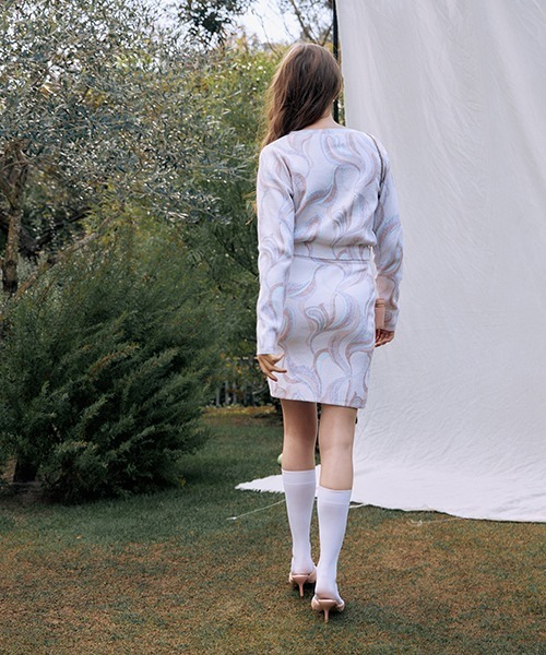 EIMY ISTOIRE(エイミーイストワール)の「eimy color marble ニットカーディガン(カーディガン/ボレロ・レディース・ピンク/ベージュ・FREE)」の5枚目の写真