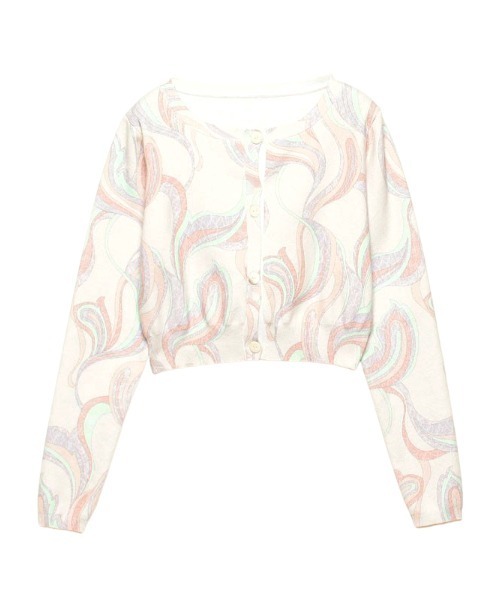 EIMY ISTOIRE(エイミーイストワール)の「eimy color marble ニットカーディガン(カーディガン/ボレロ・レディース・ピンク/ベージュ・FREE)」の4枚目の写真