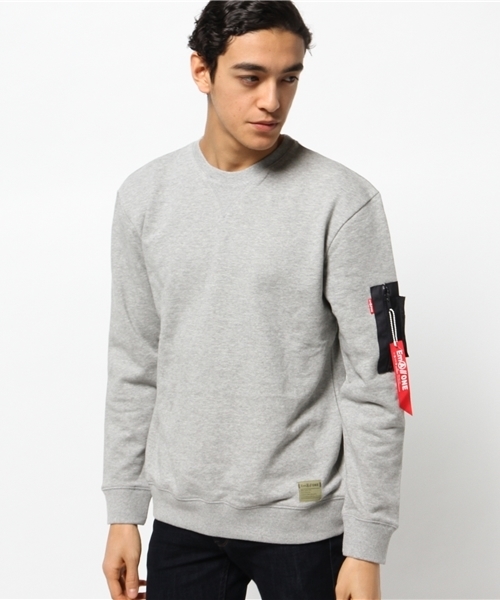 OUTLET(アウトレット)の「【WHO'S WHO gallery】EM裏毛トレーナー(スウェット・メンズ・ブラック/グレー/ホワイト・LARGE/MEDIUM)」の3枚目の写真