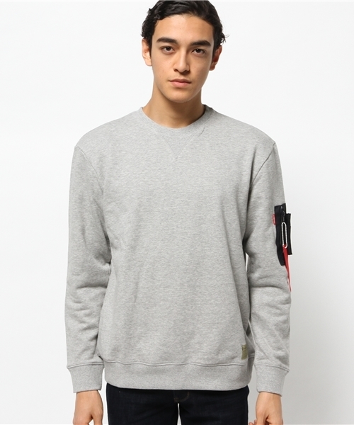 OUTLET(アウトレット)の「【WHO'S WHO gallery】EM裏毛トレーナー(スウェット・メンズ・ブラック/グレー/ホワイト・LARGE/MEDIUM)」の4枚目の写真