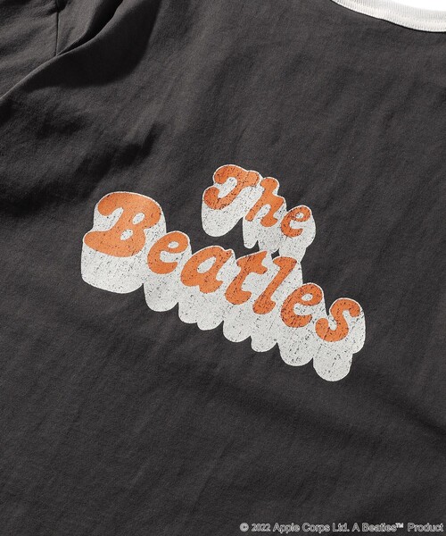 お値下げBEATLES アメリカ製ブラックTシャツ　フロント&バックプリント有り 更にお値下げBEATLES アメリカ製ブラックTシャツフロント&バック
