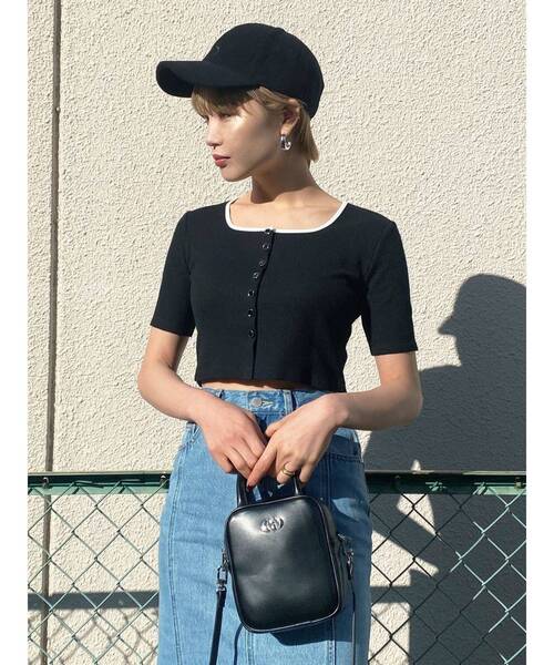 EMODA（エモダ）の「ミニマルロゴキャップ（キャップ・レディース・ホワイト/ブラック・FREE）」の21枚目の写真