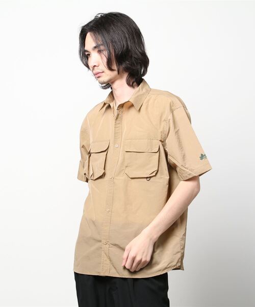 LOGOS（ロゴス）の「LOGOS/ロゴス ナイロン オーバーシャツ（シャツ/ブラウス・メンズ・ネイビー/グリーン/キャメル/チャコール・LL/M/L）」の10枚目の写真