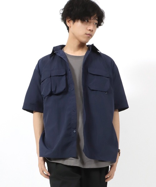 LOGOS（ロゴス）の「LOGOS/ロゴス ナイロン オーバーシャツ（シャツ/ブラウス・メンズ・ネイビー/グリーン/キャメル/チャコール・LL/M/L）」の22枚目の写真