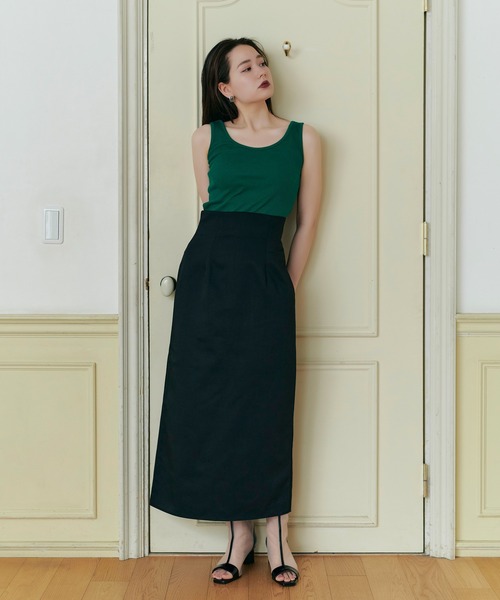 TINA：JOJUN（ティーナジョジュン）の「Hライン ドッキングスカート TINA：JOJUN（スカート・レディース・グレー/ブラック・S/M）」の10枚目の写真