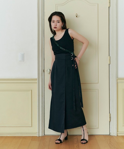 TINA：JOJUN（ティーナジョジュン）の「Hライン ドッキングスカート TINA：JOJUN（スカート・レディース・グレー/ブラック・S/M）」の15枚目の写真