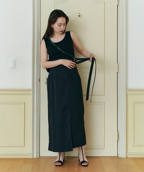 TINA：JOJUN（ティーナジョジュン）の「Hライン ドッキングスカート TINA：JOJUN（スカート・レディース・グレー/ブラック・S/M）」の16枚目の写真