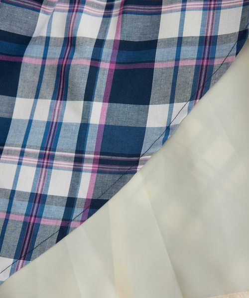 ROPE' PICNIC（ロペピクニック）の「【WEB限定カラー:ネイビー】着丈が選べるマドラスチェックスカート（スカート・レディース・ブラック/ネイビー/イエロー/グリーン・38/T38）」の18枚目の写真